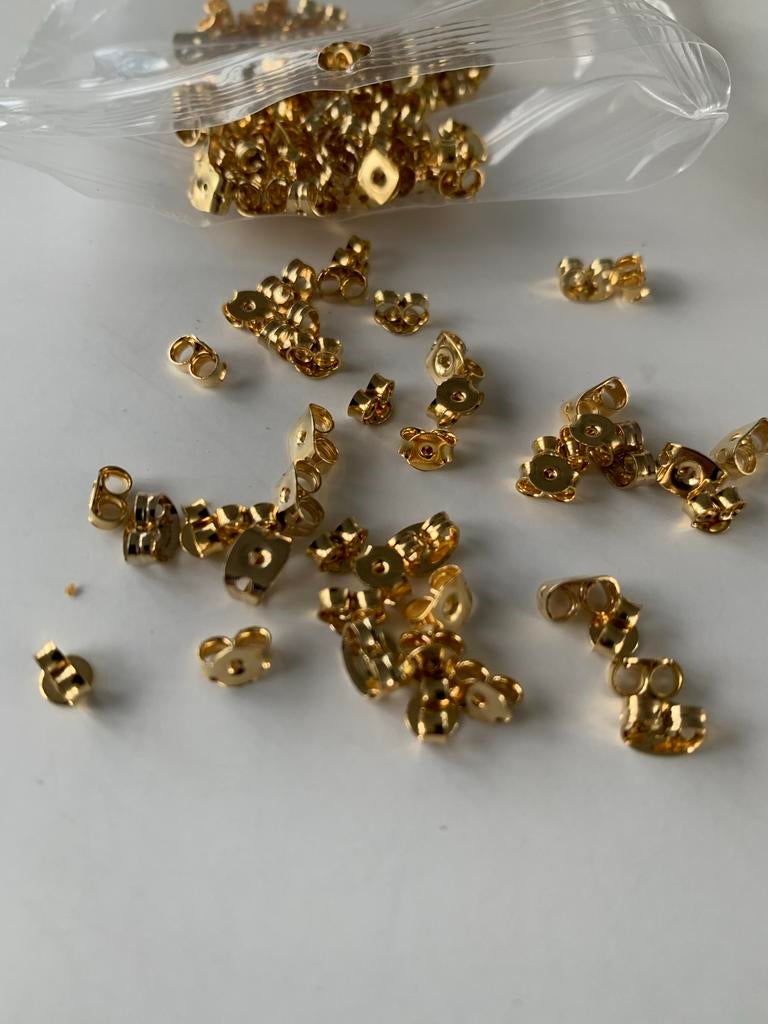Goudkleurige oorbel stoppers - Set van 30stuks, Ophalen of Verzenden, Nieuw
