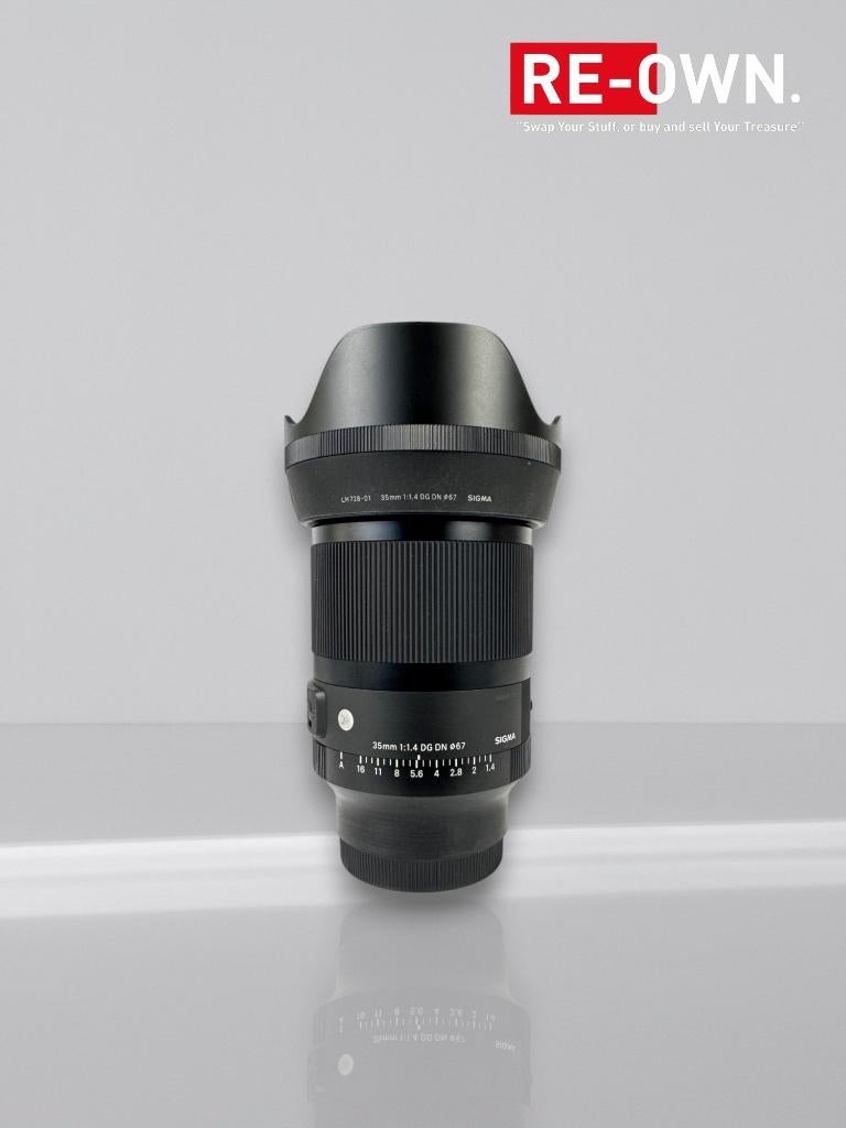 Sigma 35mm f/1.4 DG DN ART (topstaat + pouch + garantie), ., Ophalen of Verzenden, Zo goed als nieuw, Standaardlens