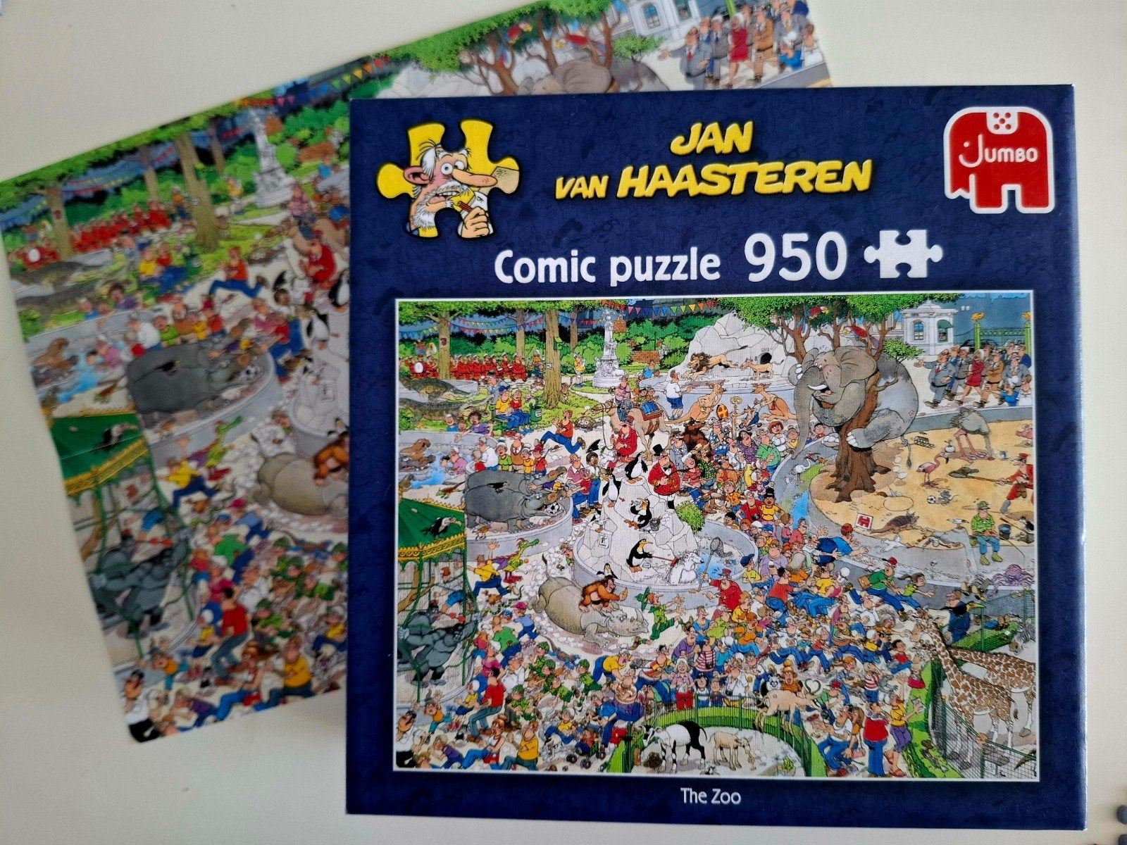 Jan van Haasteren 'The Zoo' 950 stukjes + poster ZGAN, Ophalen of Verzenden, 500 t/m 1500 stukjes, Zo goed als nieuw, Legpuzzel