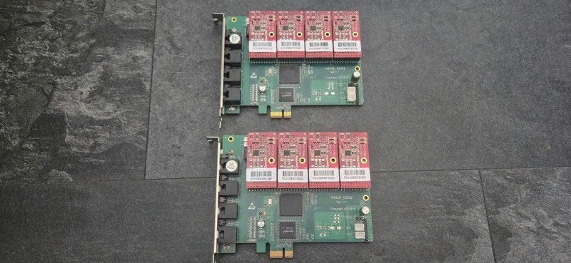 🛜OpenVox A400E Gen2 & B400E PCIe Kaarten | VoIP Bundel✅, Computers en Software, Netwerkkaarten, Intern, Ophalen of Verzenden