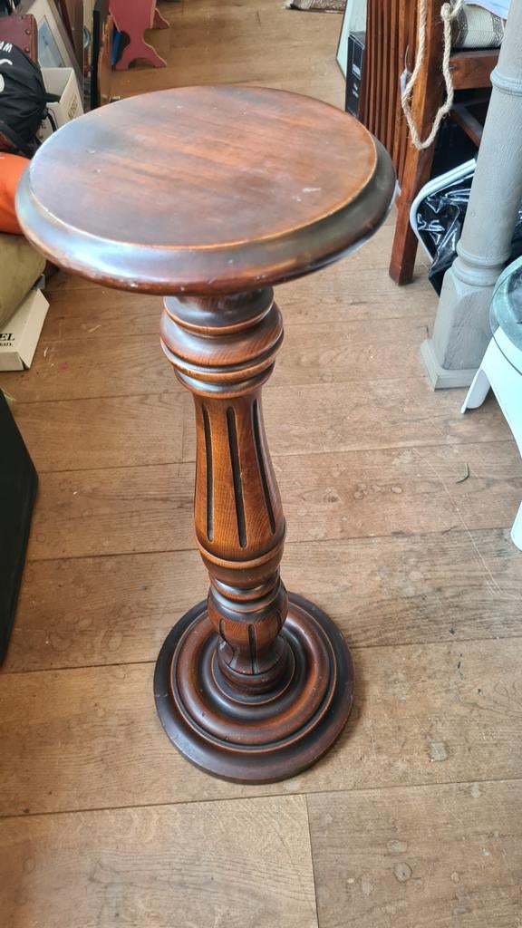 Antieke houten plantentafel / bijzettafel, 71 cm hoog, Ophalen of Verzenden