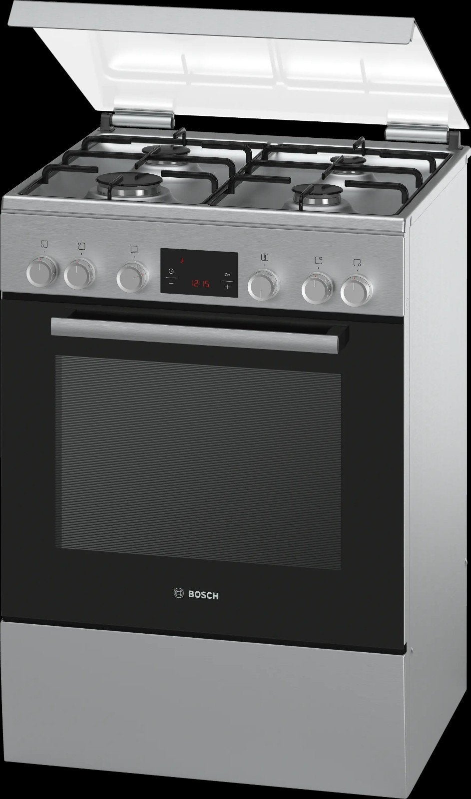 Bosch HGD445150N Gasfornuis met Oven, Ophalen, 4 kookzones, Zo goed als nieuw, Energieklasse A of zuiniger
