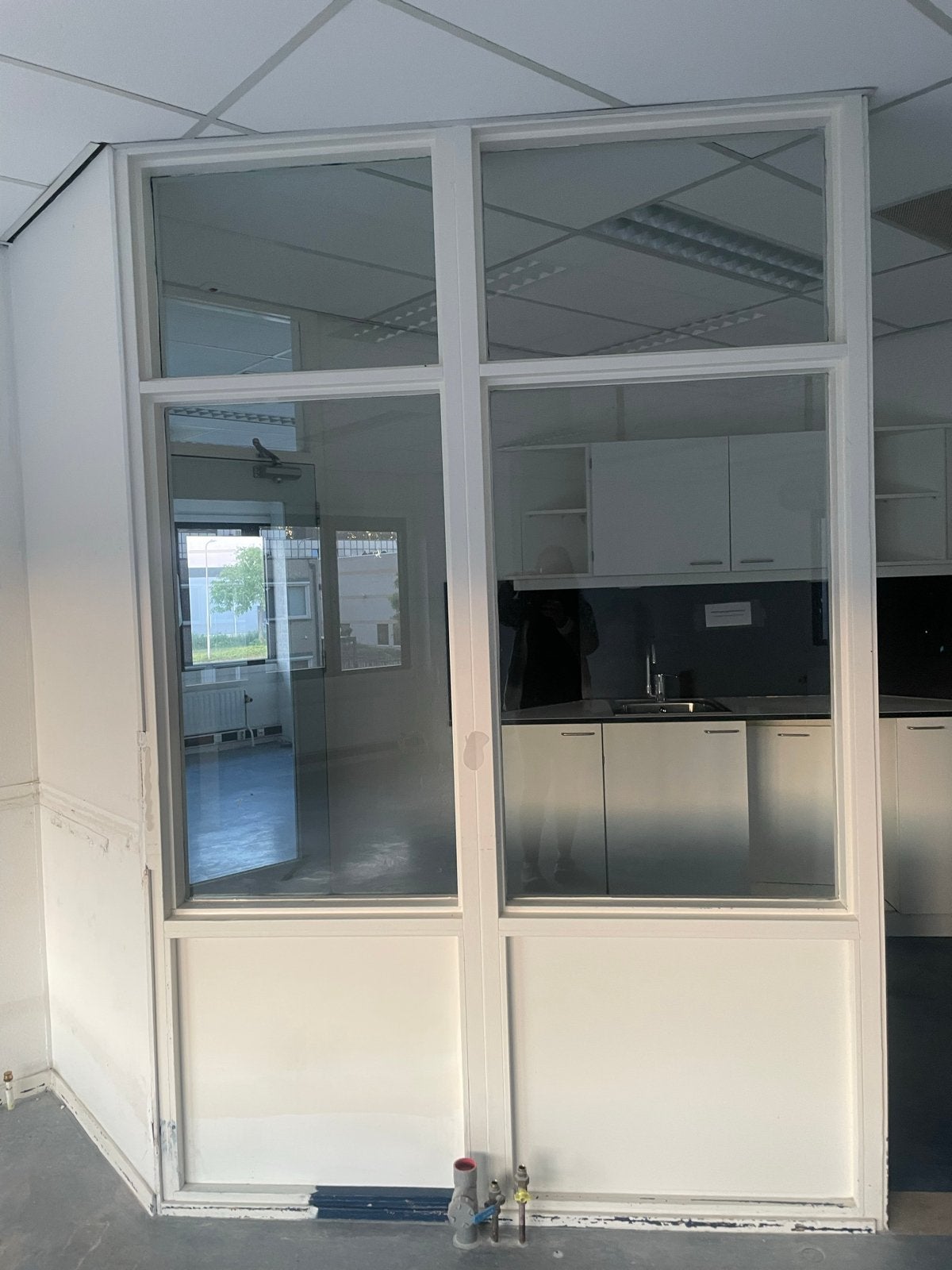 Diverse maten houten scheidingswanden met glas, Ophalen, Glasplaat, Minder dan 80 cm