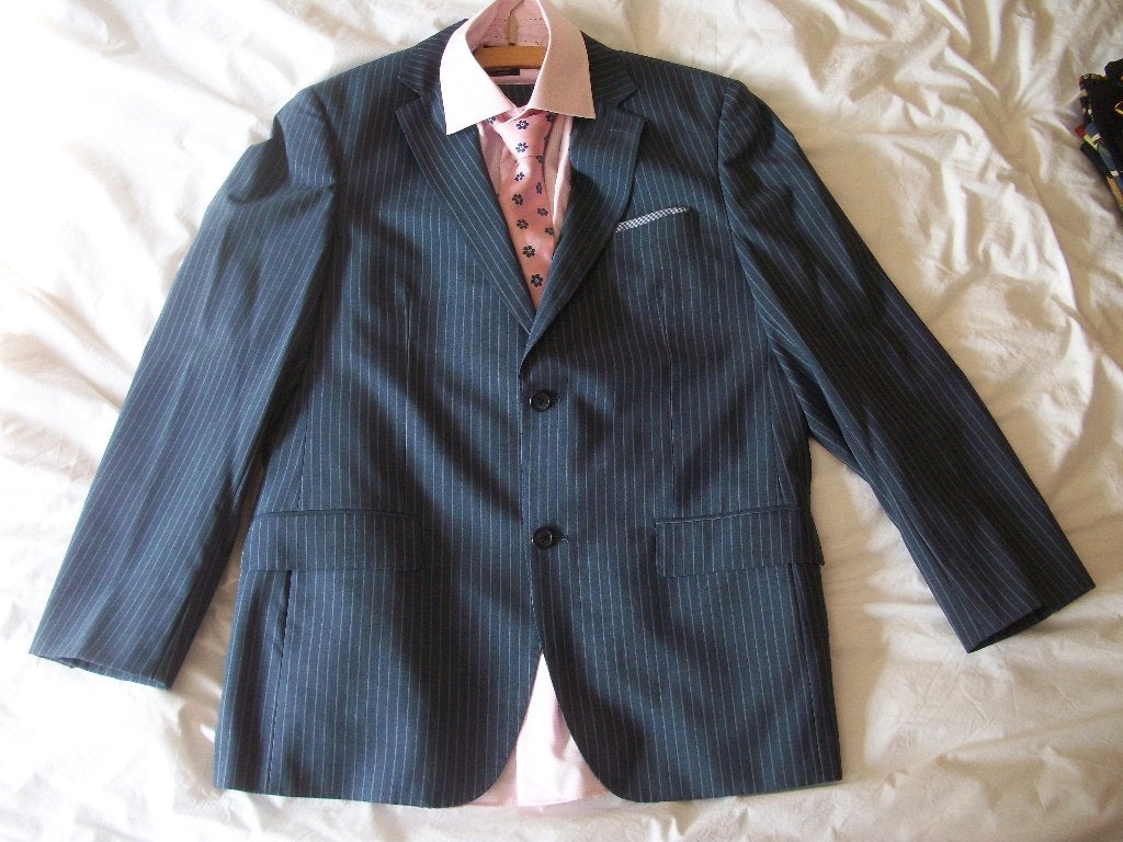 Colbert Broek Adam Business - 52 - Blauw met Streep - Nieuw, Maat 52/54 (L), Blauw, Adam Business, Nieuw