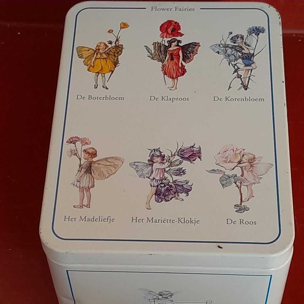 Blikje Flower Fairies voor theezakjes, Verzamelen, Ophalen of Verzenden, Gebruikt, Thee, Overige merken