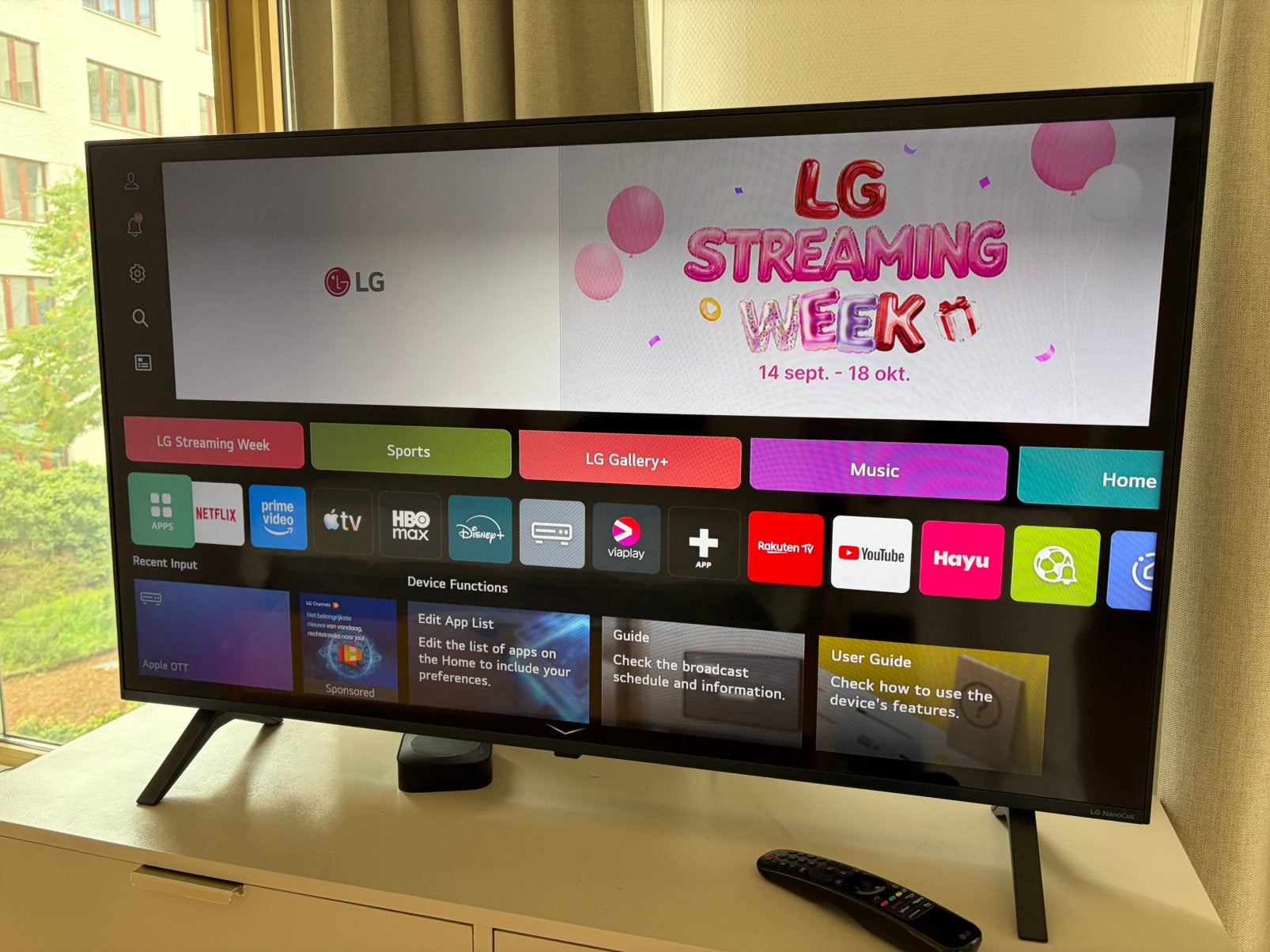 LG 43" NANO TV, Ophalen, 50 Hz, Zo goed als nieuw, 100 cm of meer