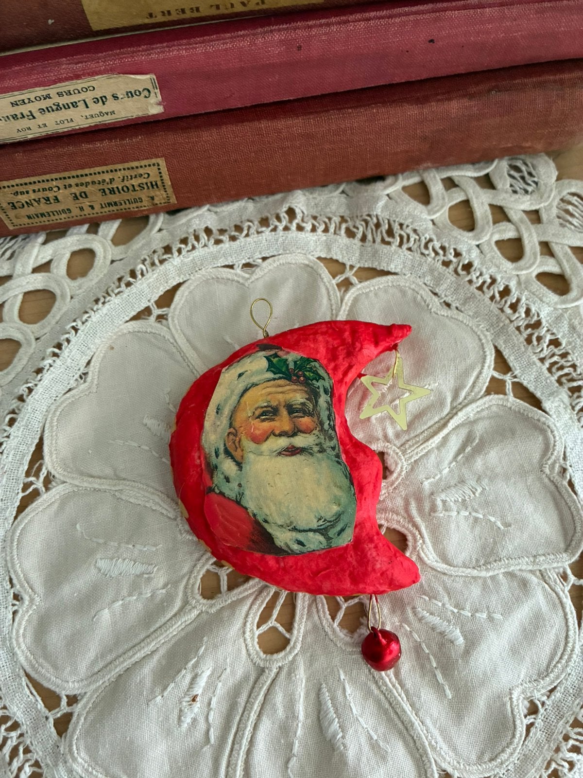 Nostalgische wattenpopje kerstmaan, Ophalen of Verzenden, Nieuw