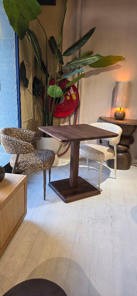 Bistrotafel Florent Vierkant 70/70 Bruin | SHOWMODEL KORTING, Huis en Inrichting, Ophalen, 50 tot 100 cm, Bornsestraat 31, Vierkant
