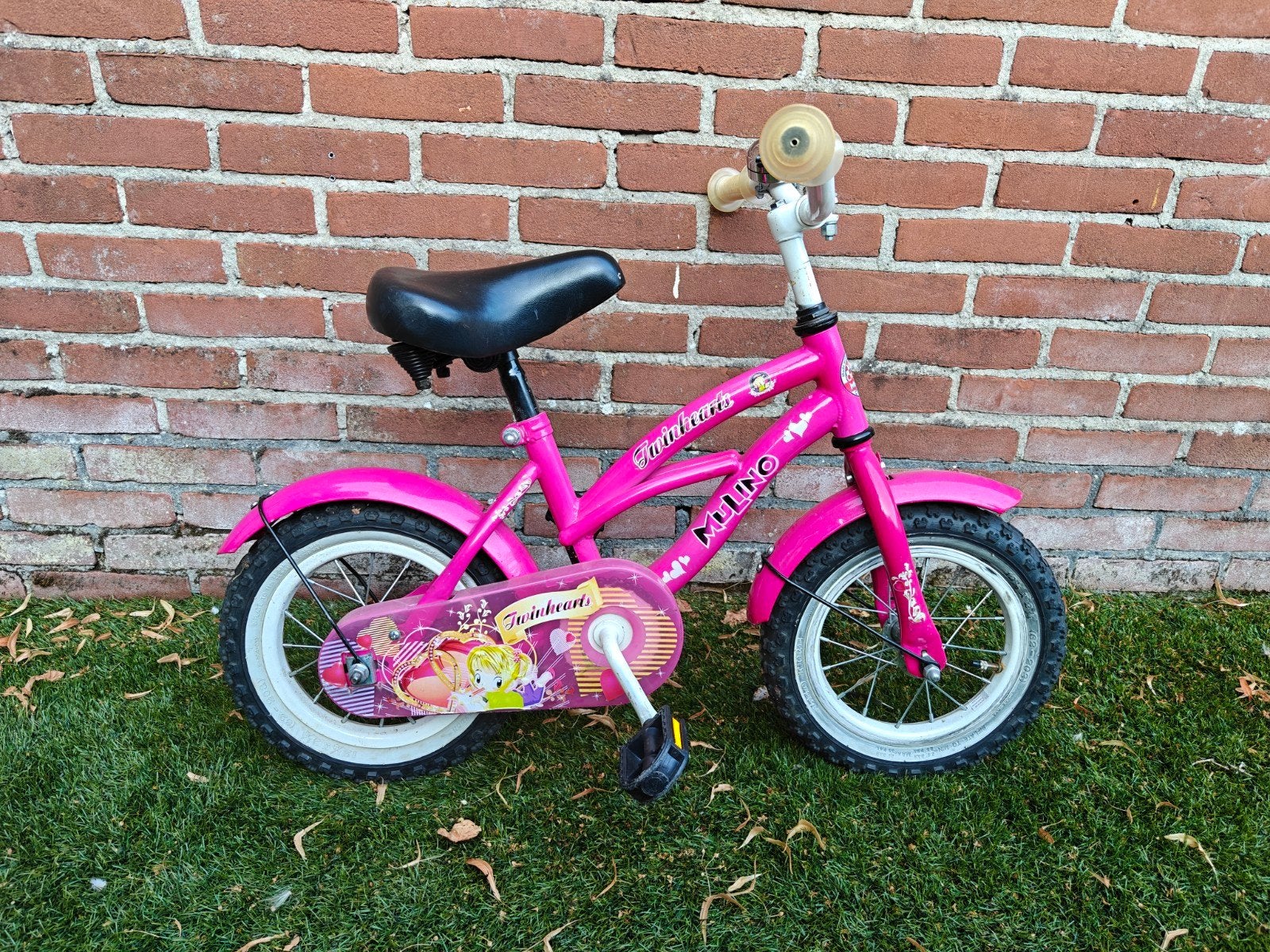 Roze kinderfiets 12,5 inch - Twinkles, Fietsen en Brommers, Ophalen, Gebruikt, Terugtraprem, Minder dan 16 inch
