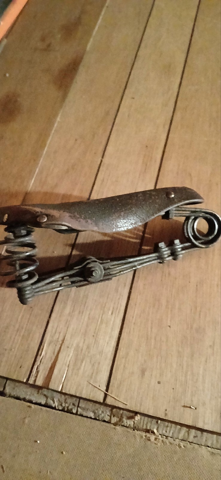 lepper zadel leer oldtimer  fiets, Ophalen, Gebruikt, Zadel, Lepper