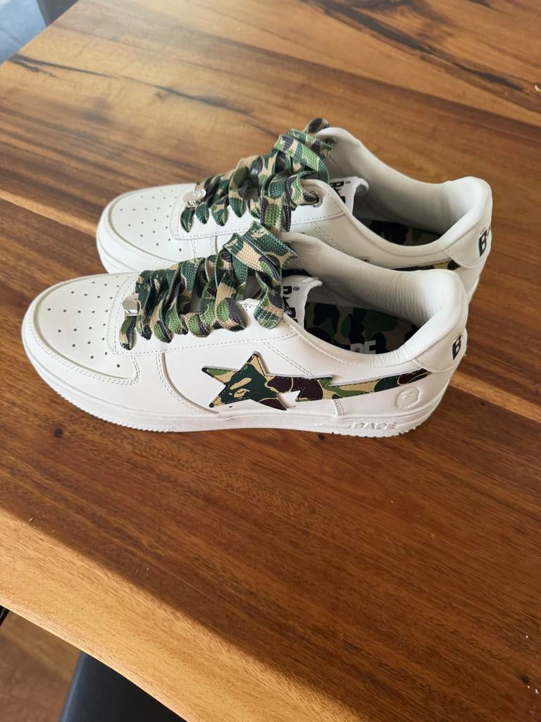 A Bathing Ape BAPE STA Low Camo sneakers, Wit, Nieuw, Ophalen of Verzenden, Sneakers of Gympen