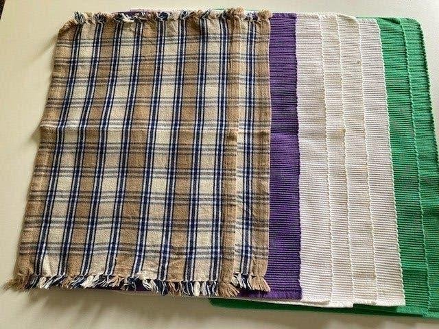 placemats katoen Hema effen en geruit, Placemat, Ophalen of Verzenden, Zo goed als nieuw, Overige kleuren