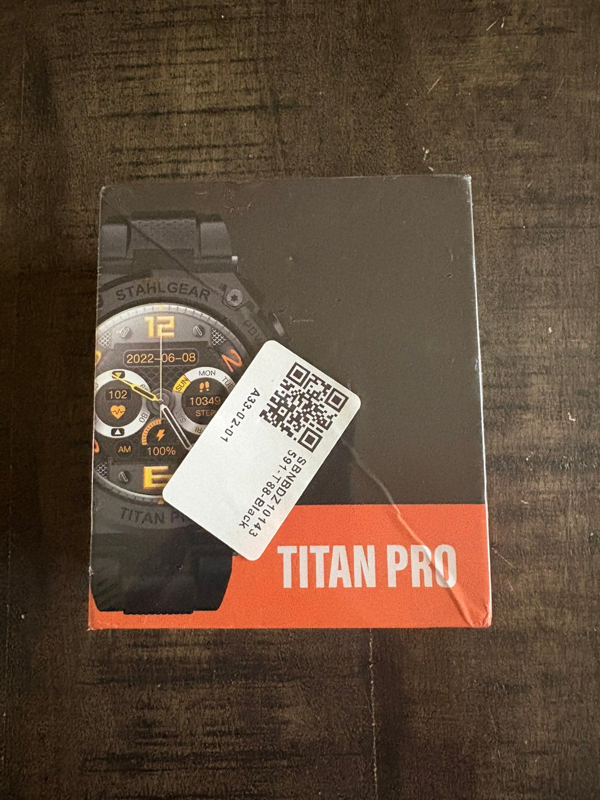 Stahlgear Titan Pro Smartwatch – Nieuw & geseald, Ophalen, Hartslag, Zwart, Nieuw
