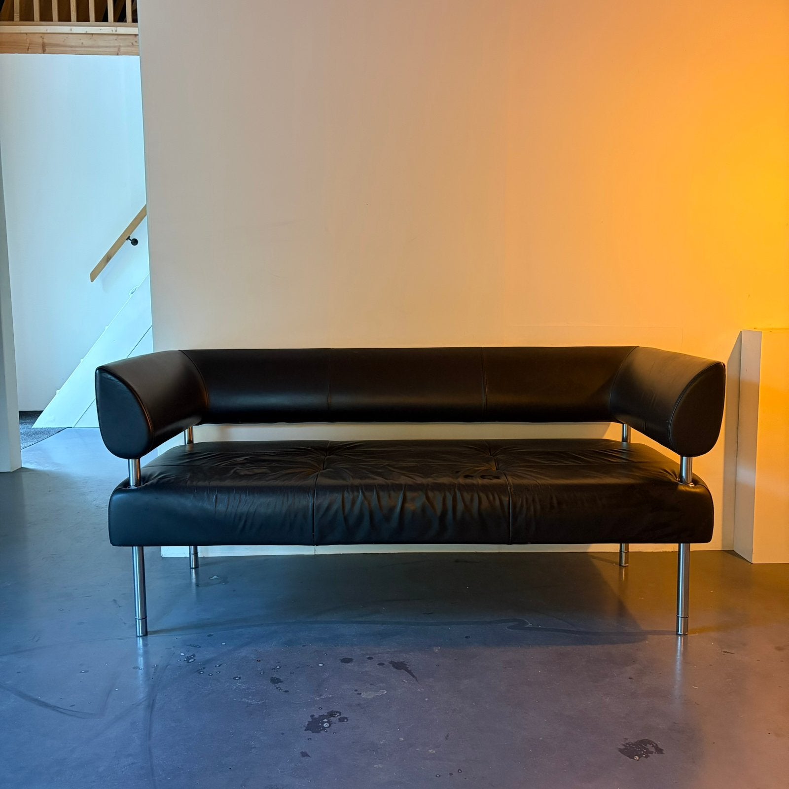 Leather Sitland sofa 'Business Class' by Sergio Bellin, 1999, Huis en Inrichting, Ophalen, Zo goed als nieuw