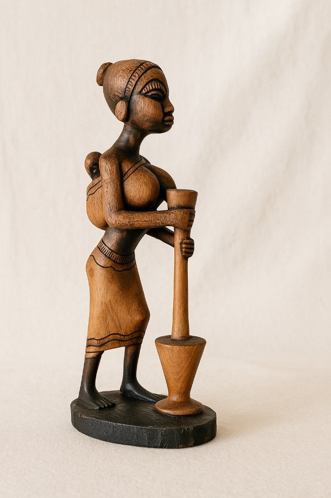 houten figuur van een Afrikaanse vrouw, Ophalen of Verzenden, Houtsnijwerk