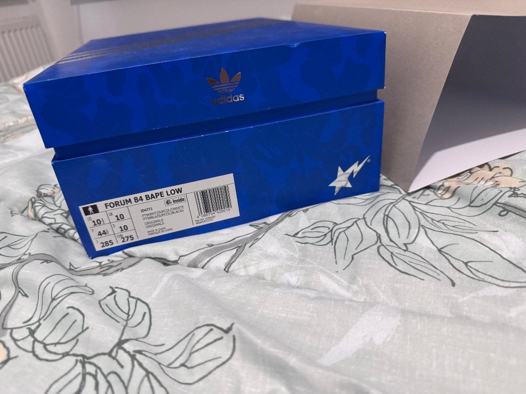 Adidas Forum 84 Low BAPE 30th anniversary Blue Camo 44 2/3, Nieuw, Sneakers of Gympen, Adidas, Verzenden
