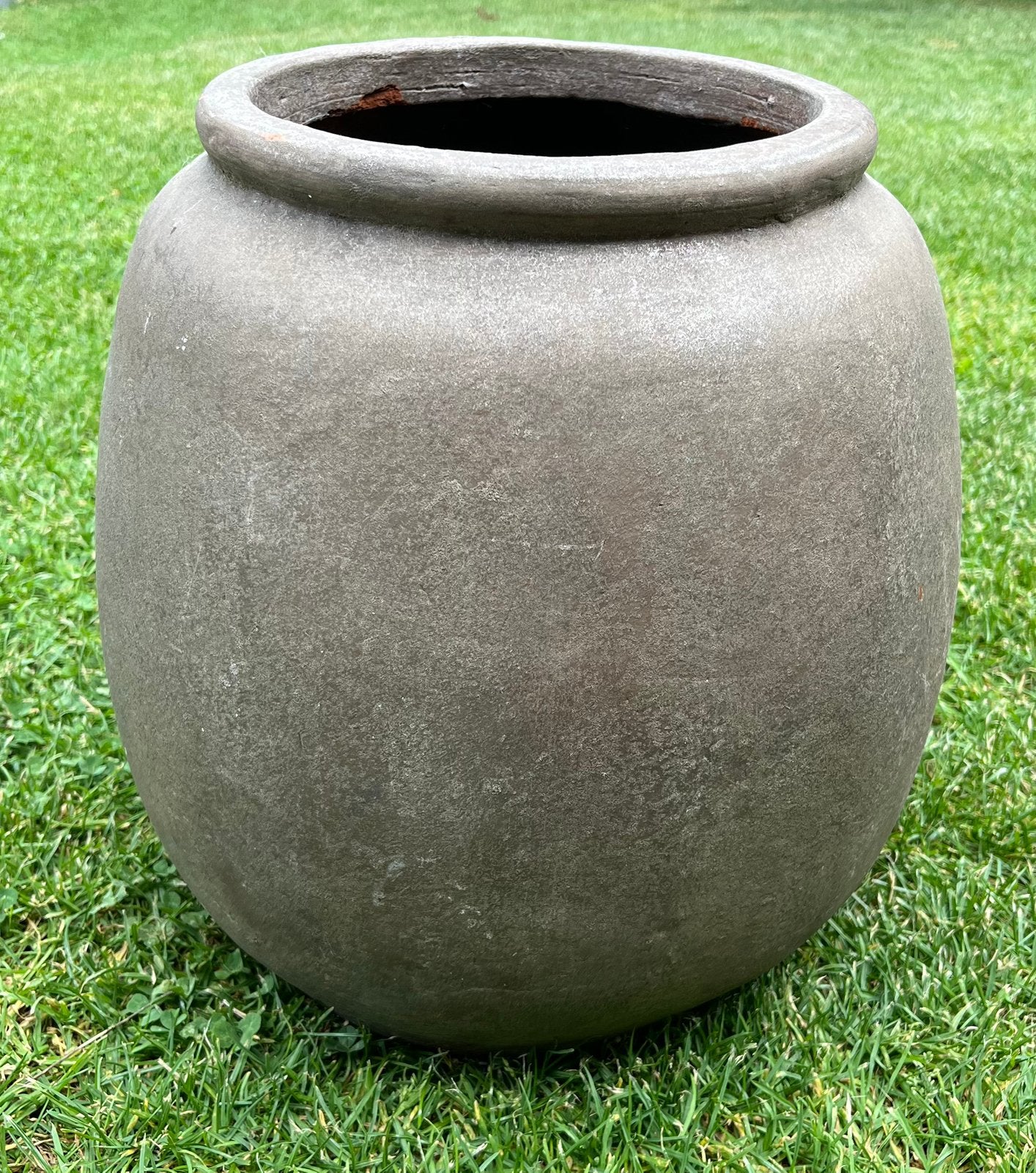 Landelijke brocante Bloempot bruin, Gebruikt, Rond, Binnen, Minder dan 40 cm