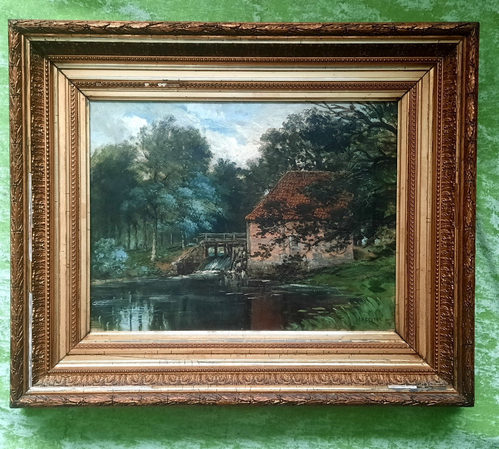 Noordmolen Twickel  J.H. Coster Delden, Antiek en Kunst, Kunst | Schilderijen | Klassiek, Ophalen