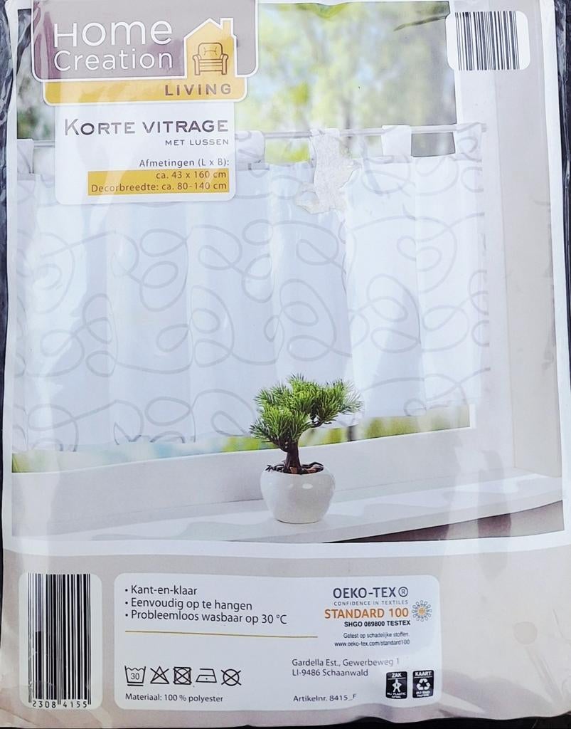 Nieuw!
3x Set nieuwe korte vitrages van Home Creation, Caravans en Kamperen, Caravan accessoires, Ophalen of Verzenden, Nieuw