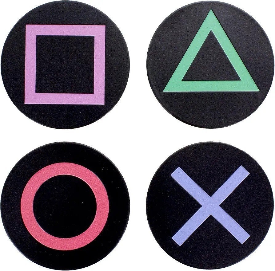 Partij PlayStation Onderzetters – Set van 4, NHP International, Overige genres, 1 speler, Nieuw