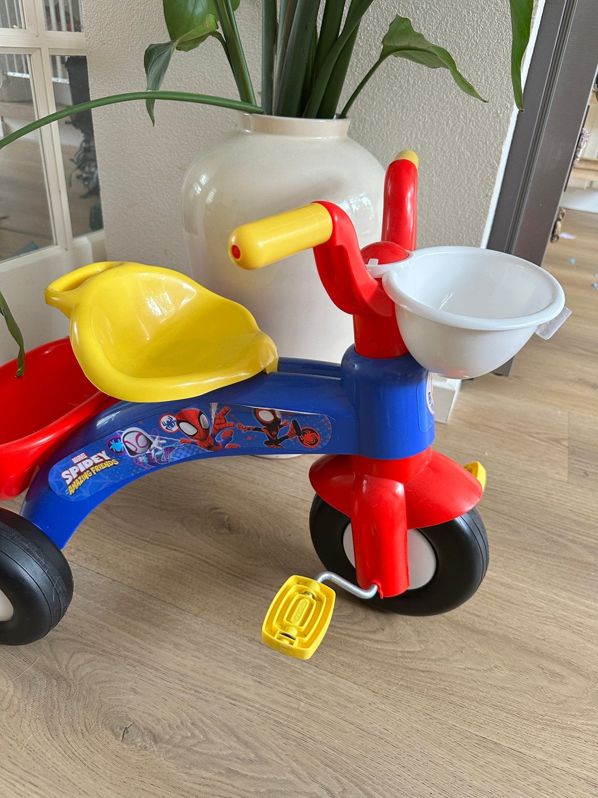 Spider-Man driewieler met mandjes, Ophalen, Gebruikt, Trapvoertuig