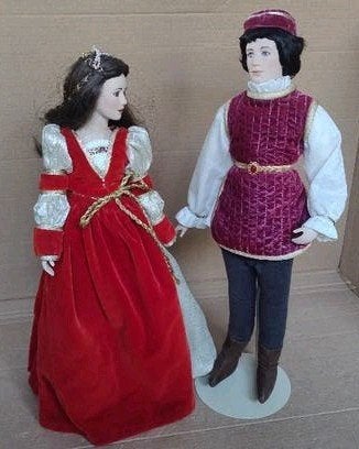 Porselein Poppen Romeo & Julia Franklin Heirloom Collection, Ophalen of Verzenden, Zo goed als nieuw, Pop