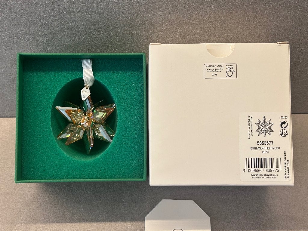 Swarovski SALE Kerstster 2023 - 3D Ornament, Festive SALE, Ophalen of Verzenden, Nieuw, Figuurtje