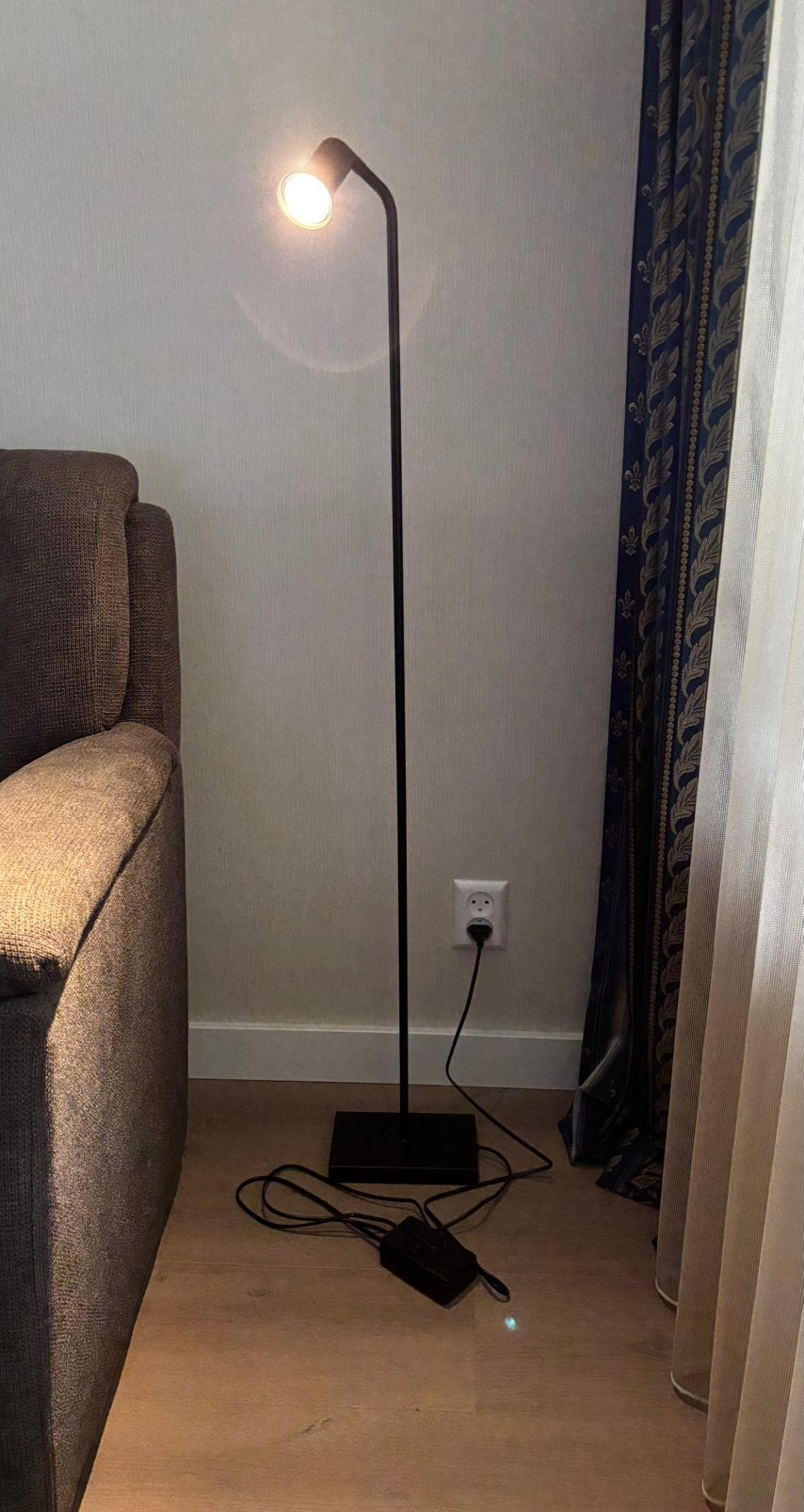 Dimbare (lees)lamp. Hoogte 123cm. €10,00, Huis en Inrichting, Ophalen, Zo goed als nieuw, Minder dan 100 cm