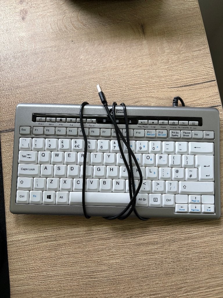Bakker Elkhuizen S-board 840 Compact Toetsenbord QWERTY UK, Computers en Software, Toetsenborden, BakkerElkhuizen, Ophalen of Verzenden