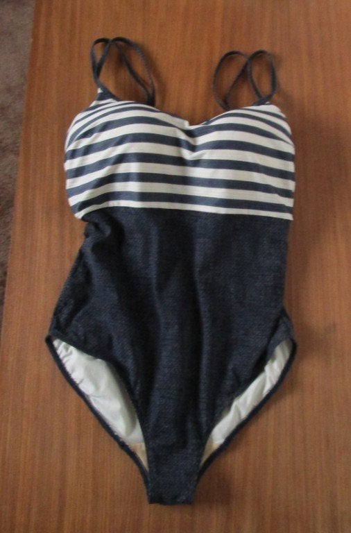 Nr.11: Badpak van Prima Donna 85F Blauw wit Primadonna, Kleding | Dames, Blauw, Badpak, Ophalen of Verzenden, Zo goed als nieuw