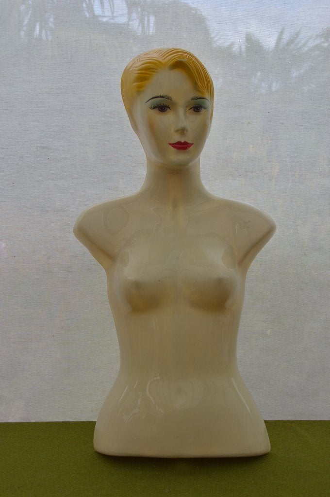 Vintage etalagepop buste / Fashino mannequin uit de jaren 80, Ophalen of Verzenden, Huis en Inrichting