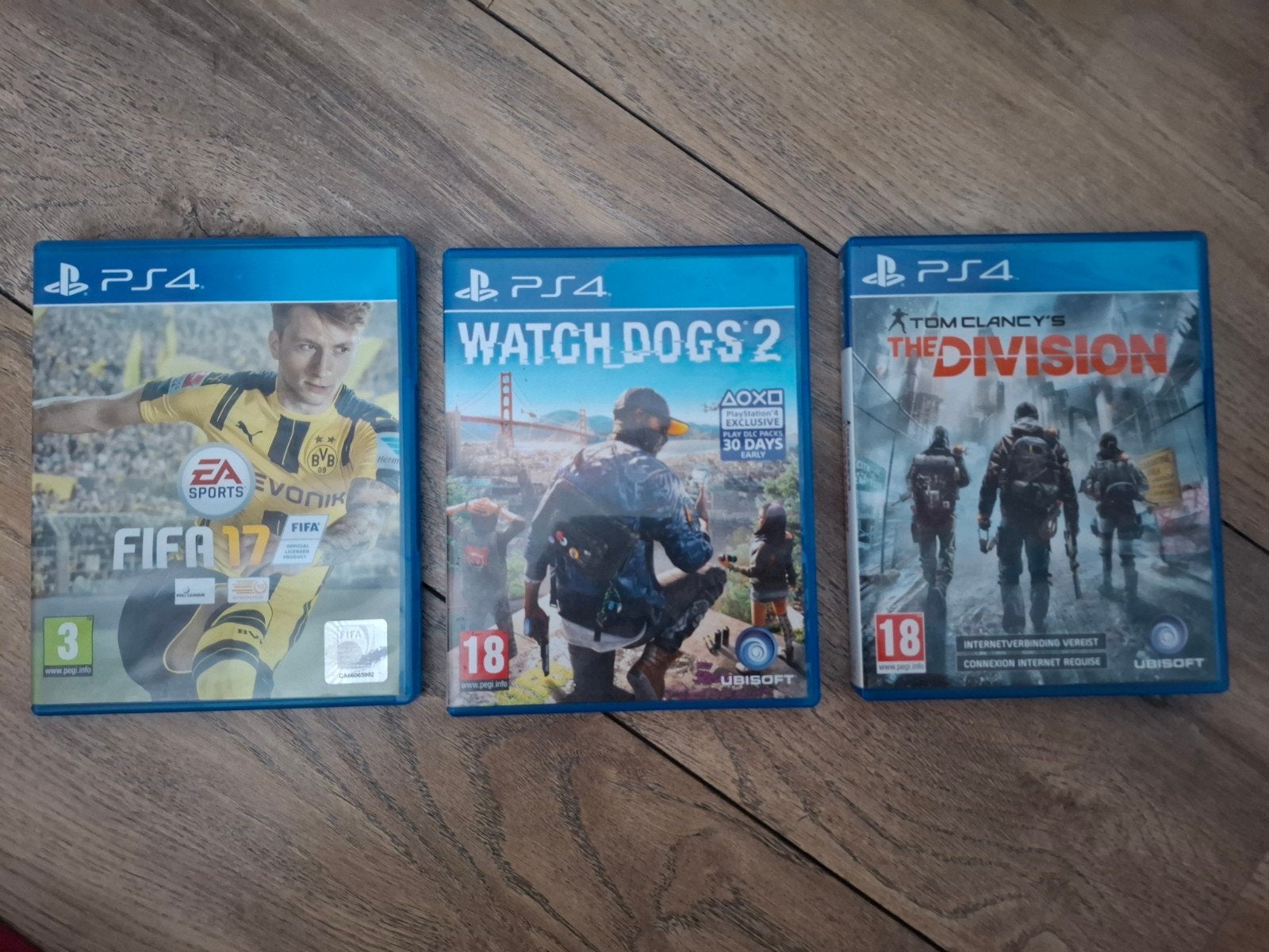 PS4 Games: FIFA 17, Watch Dogs 2, The Division, Ophalen, Online, Gebruikt, Vanaf 18 jaar