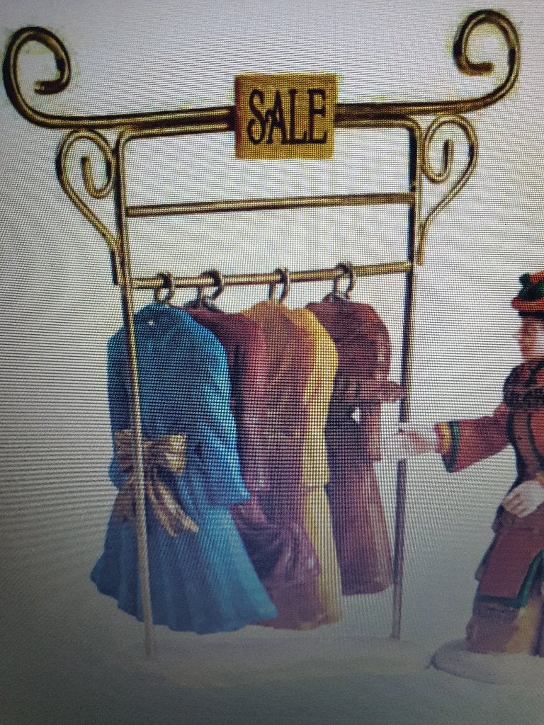 gezocht van lemax het kleding rekje van bargain hunting, Diversen, Kerst, Ophalen of Verzenden, Zo goed als nieuw