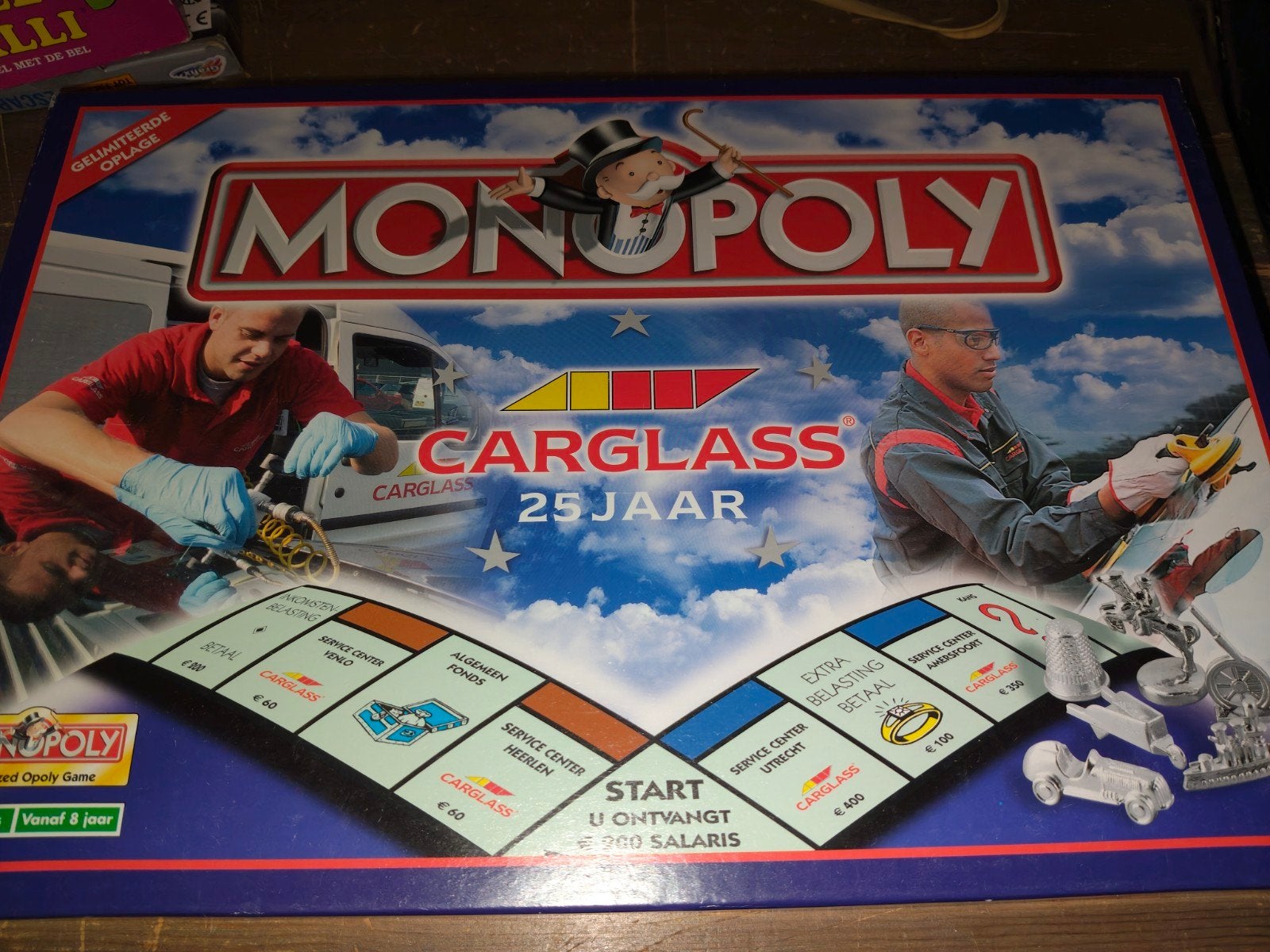 Monopoly Carglass 25 Jaar Jubileumeditie Bordspel, Vijf spelers of meer, Ophalen of Verzenden, Zo goed als nieuw, Monopoly