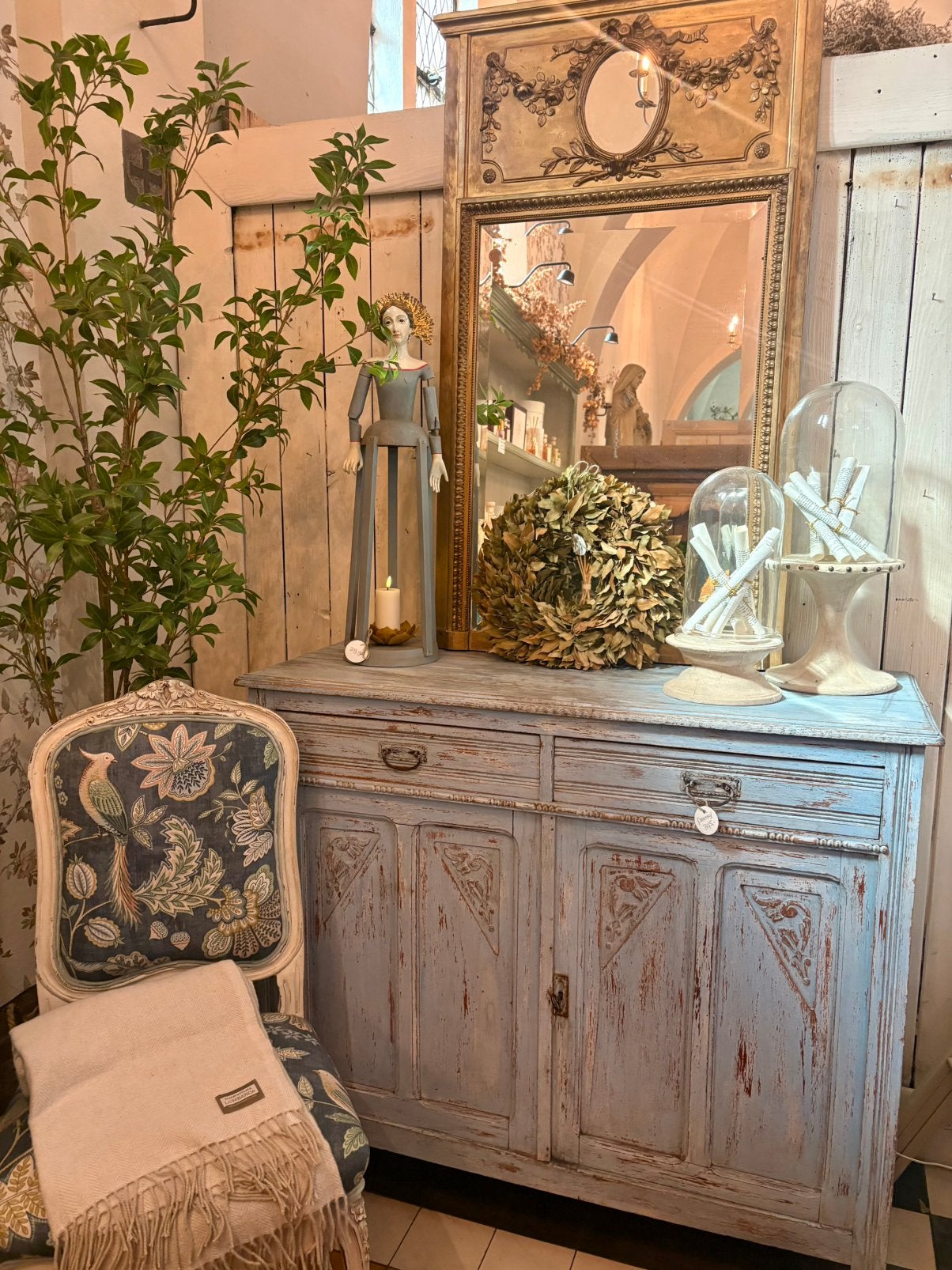 Prachtige houten commode kast in blauwe tint, Ophalen of Verzenden