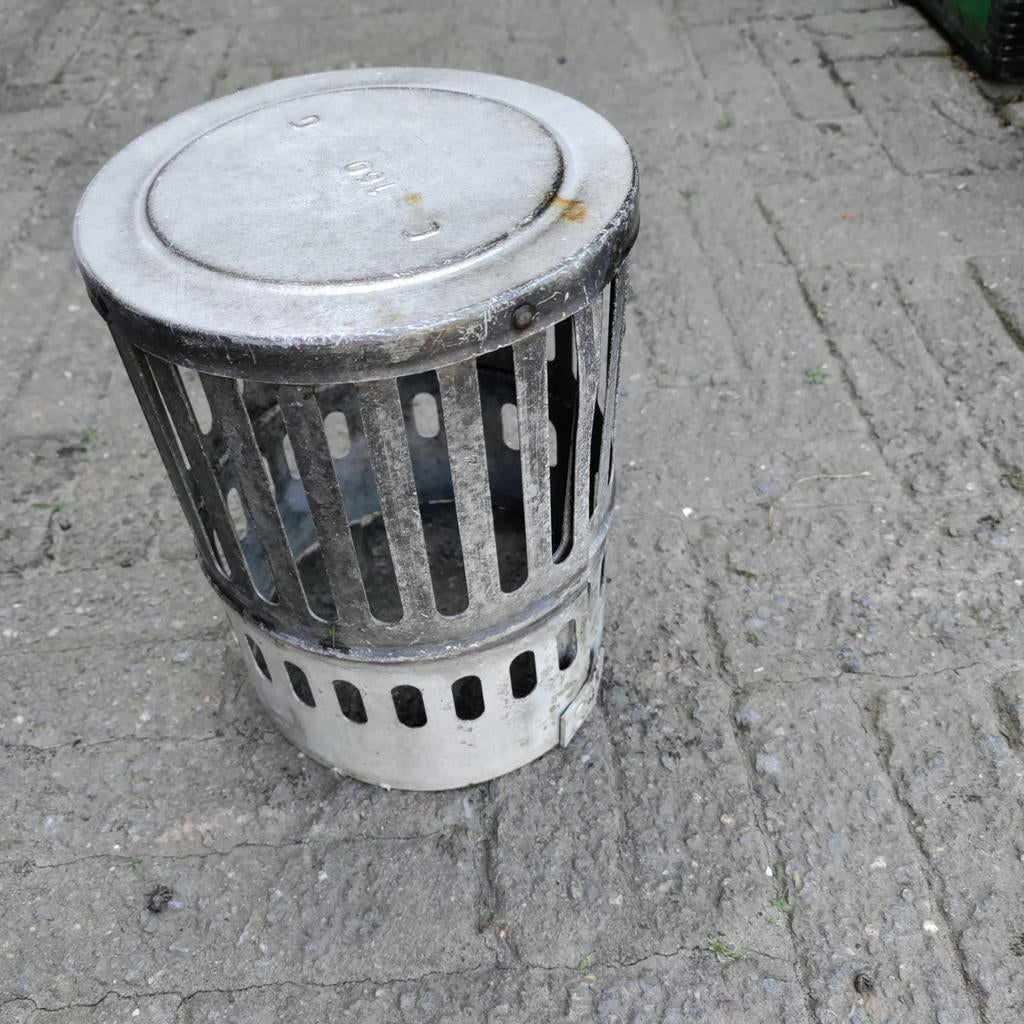 Schoorsteenkap,aluminium,rooster,pijp,kap,rookkanaal,haard, Ophalen of Verzenden, Gebruikt, Overige soorten