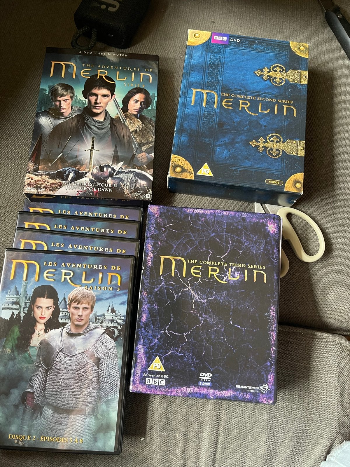 Merlin DVD Boxsets - Seizoen 1 2, 3 en 4, Cd's en Dvd's, Gebruikt, Ophalen of Verzenden, Vanaf 12 jaar, Boxset