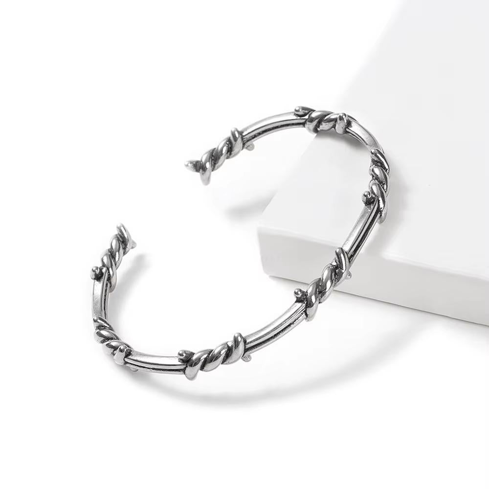 Prikkeldraad armband voor heren en dames, Sieraden, Tassen en Uiterlijk, Armbanden, Verzenden, Nieuw, Zilver, Staal