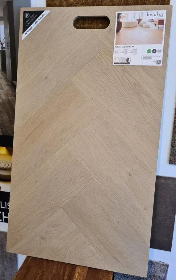 PVC vloer visgraat Belakos Palazzo 77, Crème, 75 m² of meer, Overige typen, Nieuw