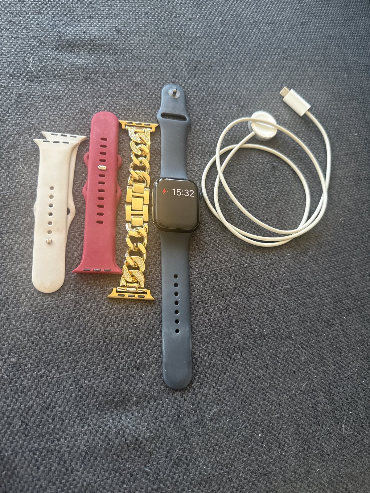 Apple Watch Series 8 met extra bandjes en oplaadkabel, Ophalen, Afstand, Zwart, IOS