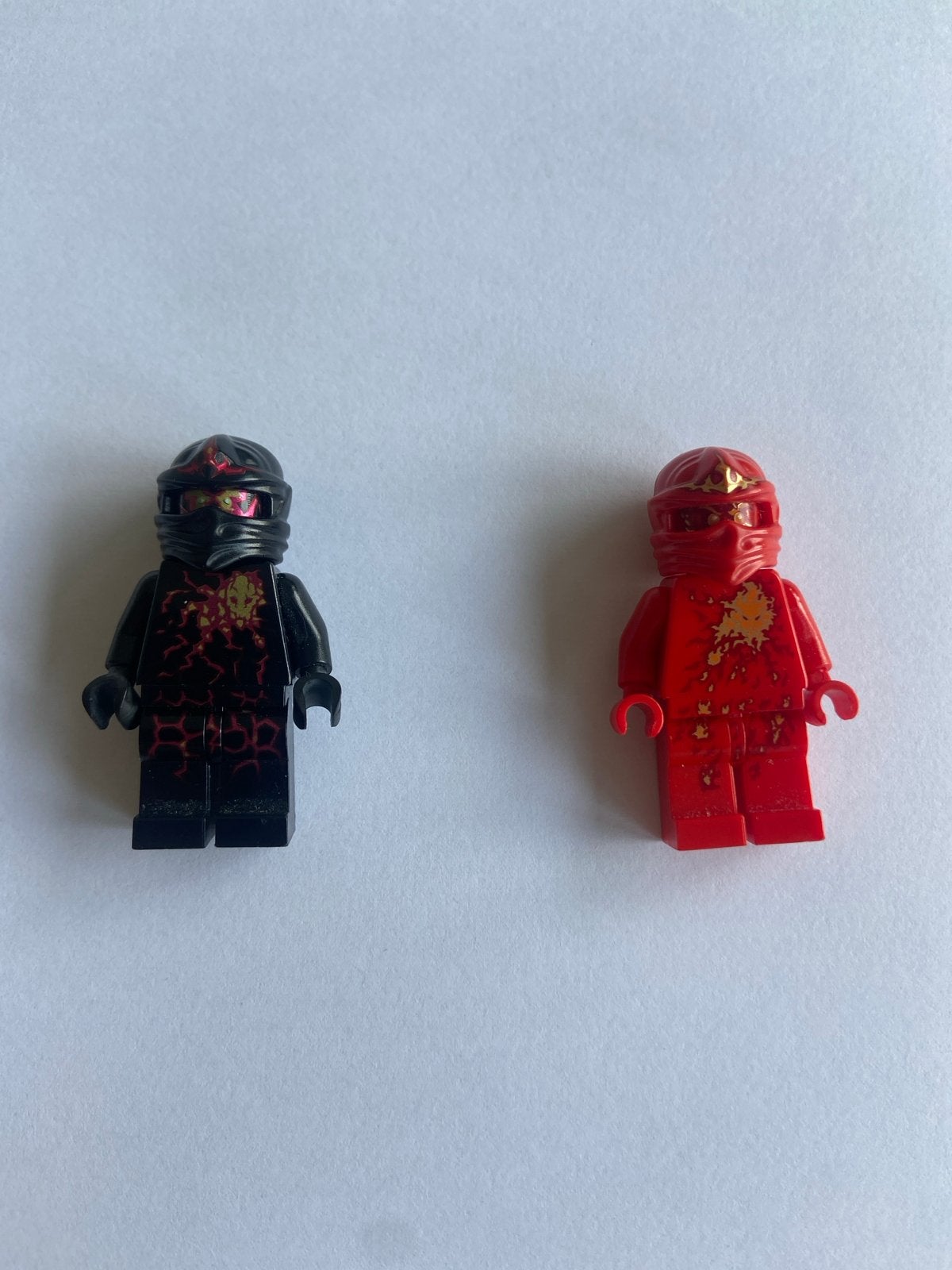 Lego Ninjago Minifiguren: NRG Cole & NRG Kai, Ophalen of Verzenden, Zo goed als nieuw