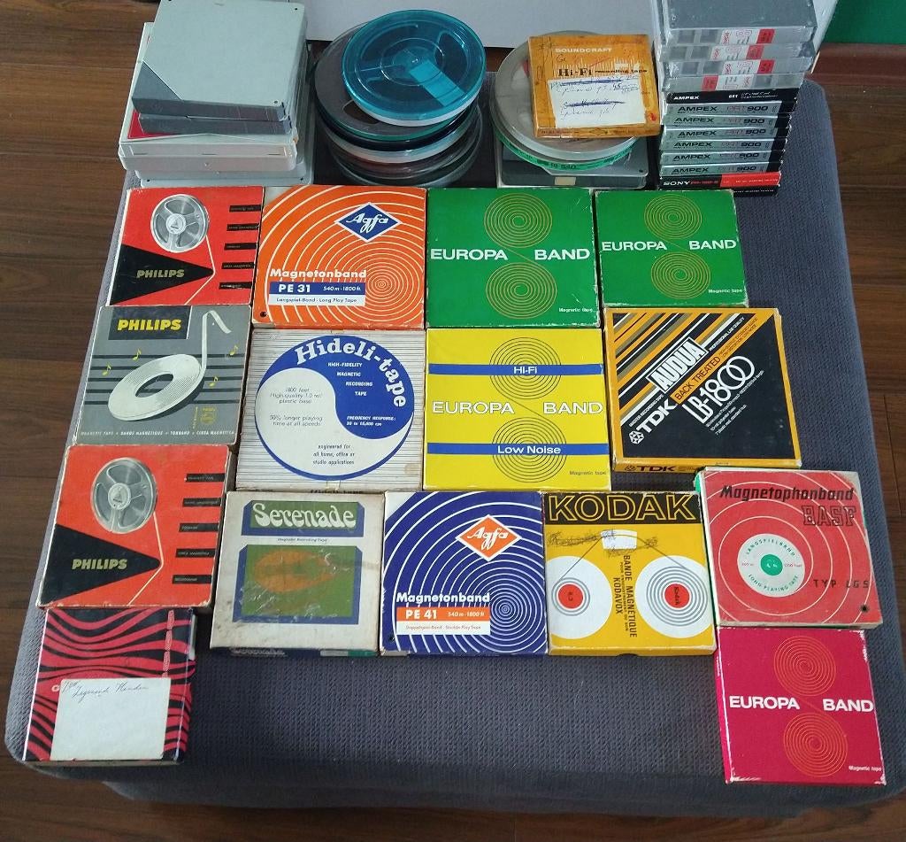 48 bandrecorder tapes reels 18 cm | 15 cm | 13 cm, Ophalen, Onderdeel