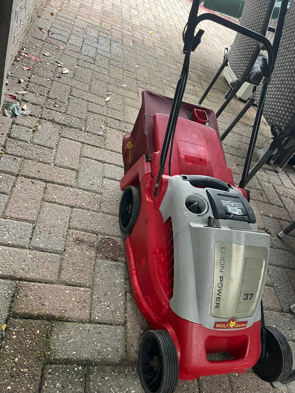 Wolf-Garten accu maaier, Ophalen, Cirkelmaaier, Gebruikt, Accu-grasmaaier