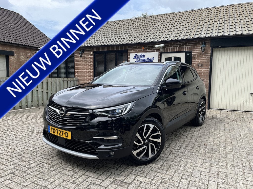 Opel Grandland X 1.2 Turbo Innovation Trekhaak Leer 19", Auto's, Opel, Voorwielaandrijving, Gebruikt, 1199 cc, Zwart