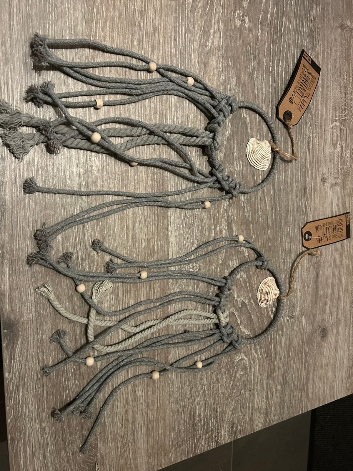 2x touw decoratie hanger of muur decoratie, Ophalen of Verzenden, Zo goed als nieuw