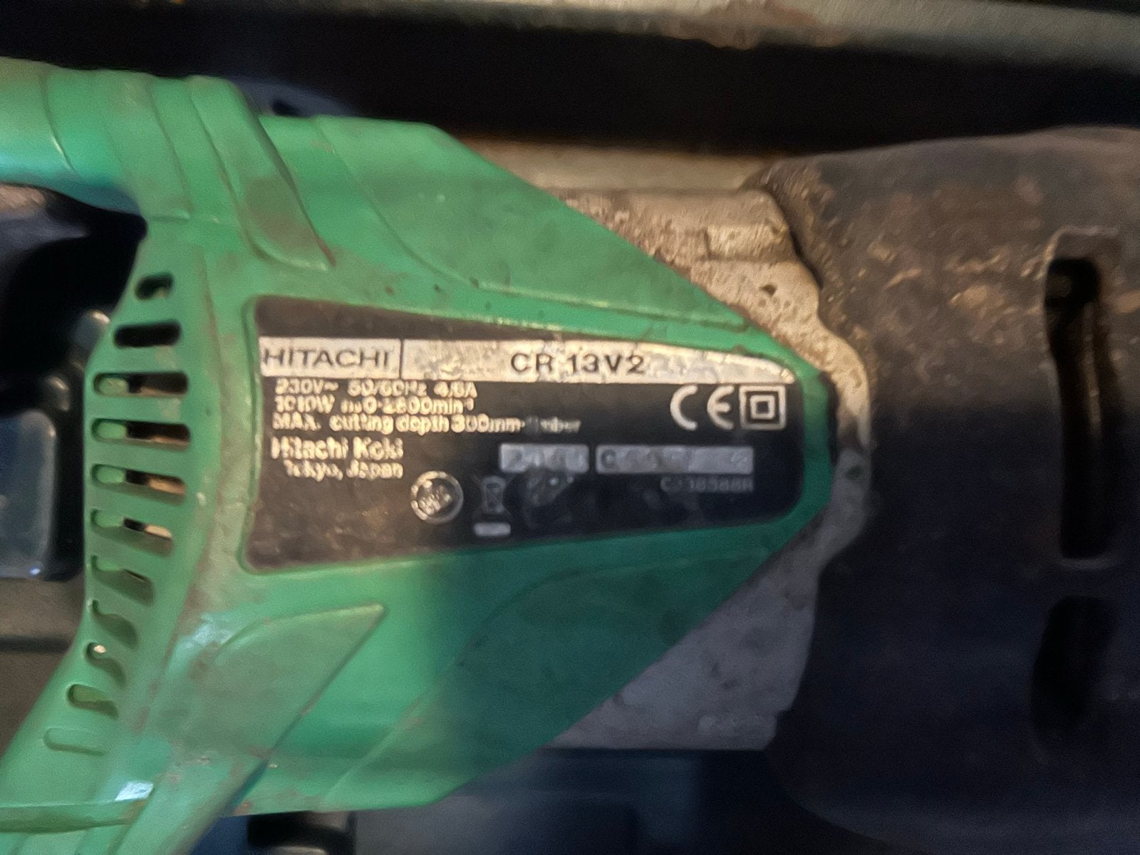 Hitachi CR 13V2 Reciprozaag met koffer, Ophalen, Gebruikt, 70 mm of meer, 600 tot 1200 watt