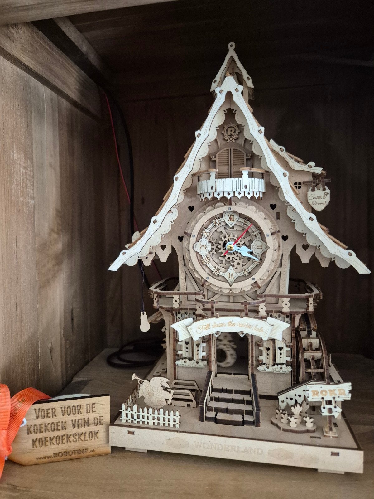 Houten Koekoeksklok Wonderland Robotime, Ophalen