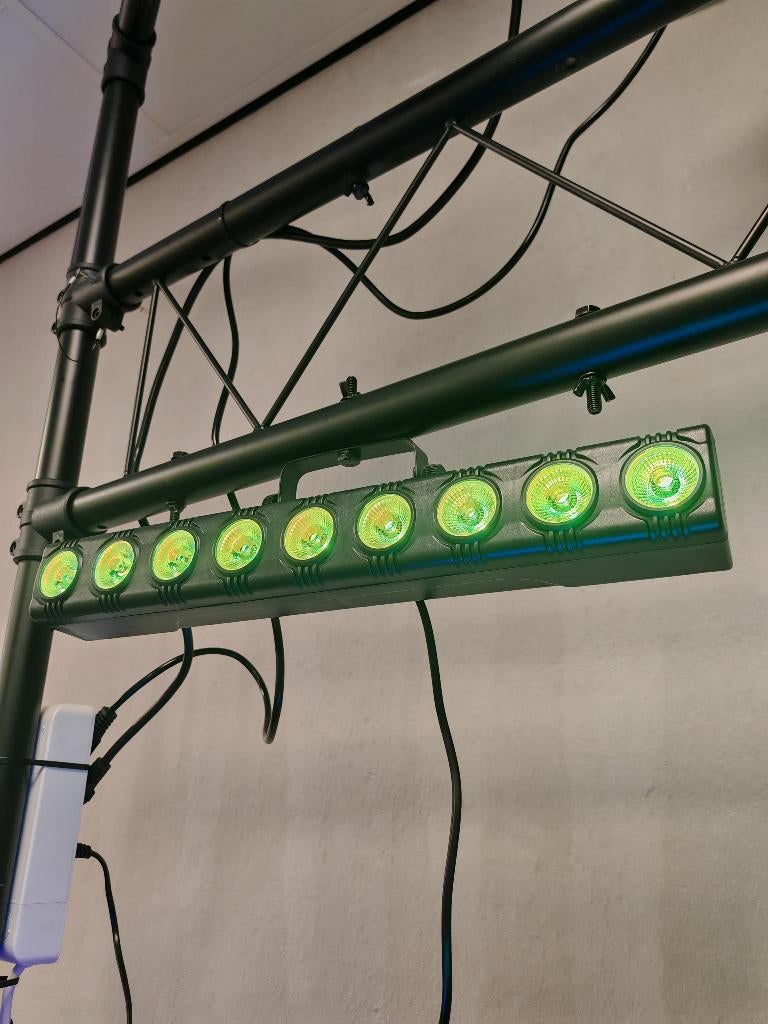 36W ledbar met 9 RGBW leds en afstandsbediening, Geluidgestuurd, ., Nieuw, Ophalen of Verzenden
