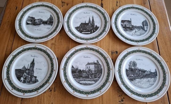 SALE, 6 Vintage wandborden van oud Eindhoven, 1994, Antiek en Kunst, Ophalen of Verzenden