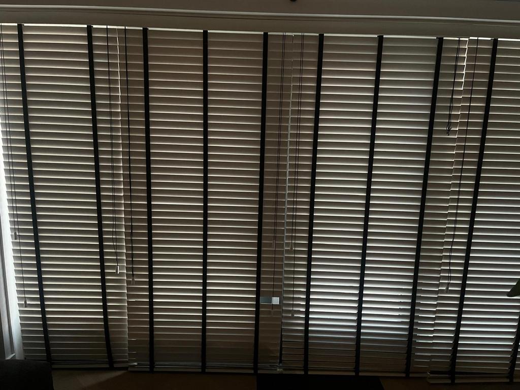 Witte jaloezien, Ophalen, Gebruikt, 200 cm of meer, Wit